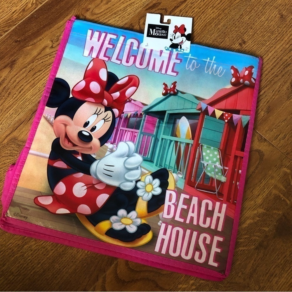 Disney Minnie Mouse “Welcome to the Beach House” square reusable shopping bag